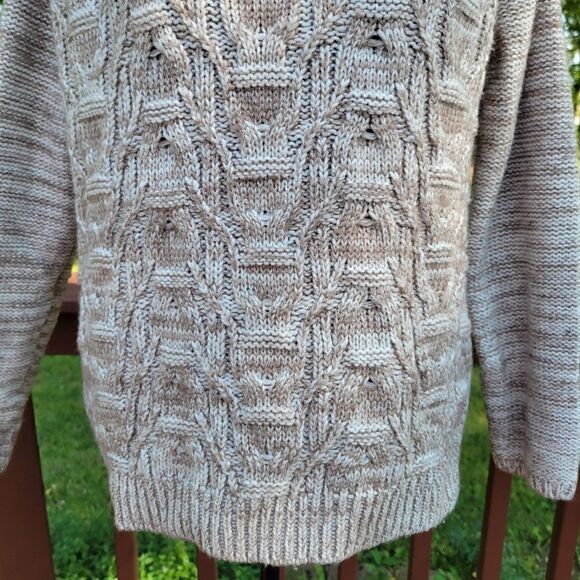 Coldwater Creek Ladies  Pullover Turtleneck Oversized Knit Sweater,  Large Brown - Picture 4 of 13